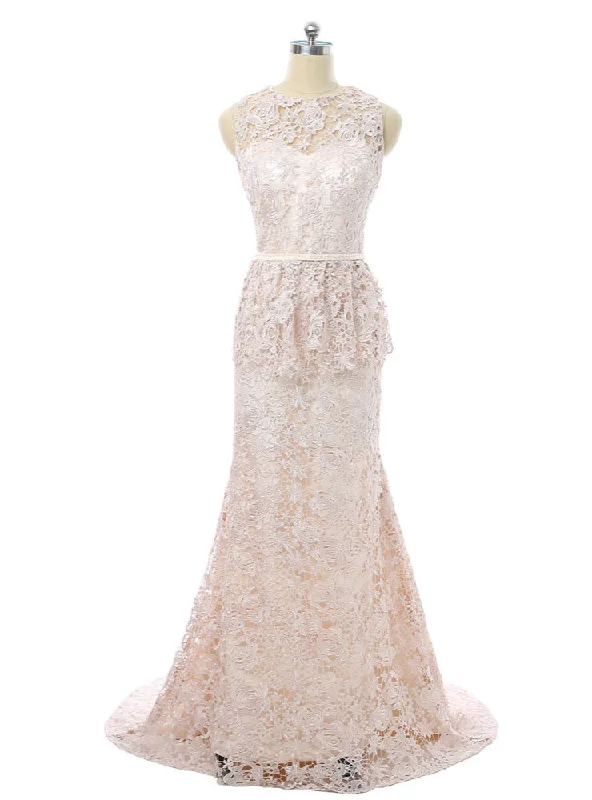 Light Champagne Mermaid Lace Mother Of The Bride Dresses
