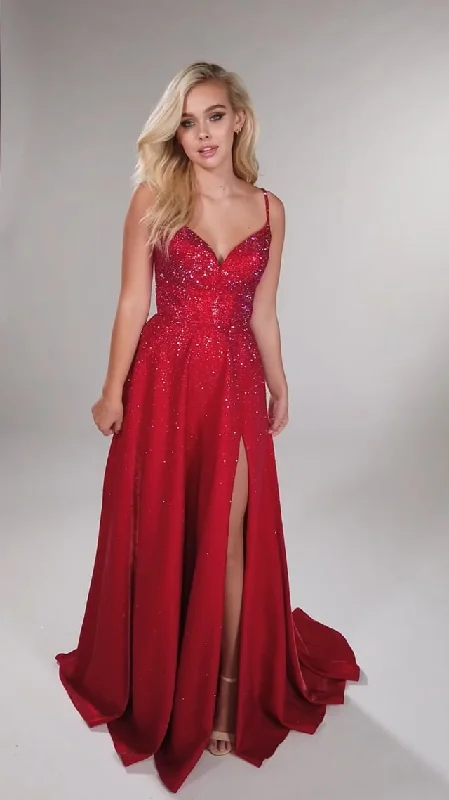 Ellie Wilde Jersey A-Line Prom Dress EW121001