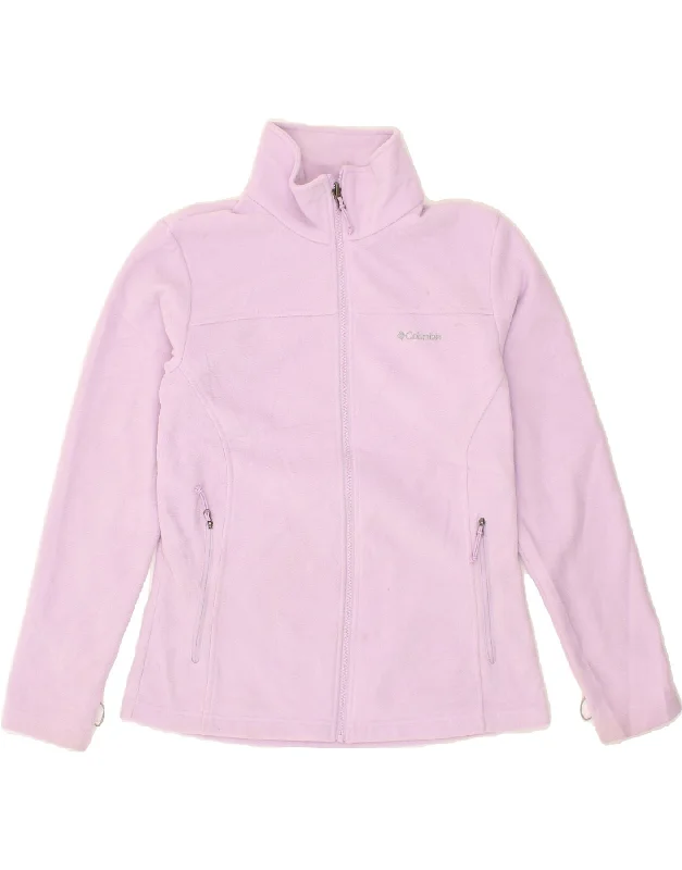 COLUMBIA Womens Fleece Jacket UK 16 Large Pink Polyester