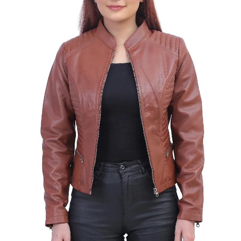 Rachel Womens Brown Padded Jacket