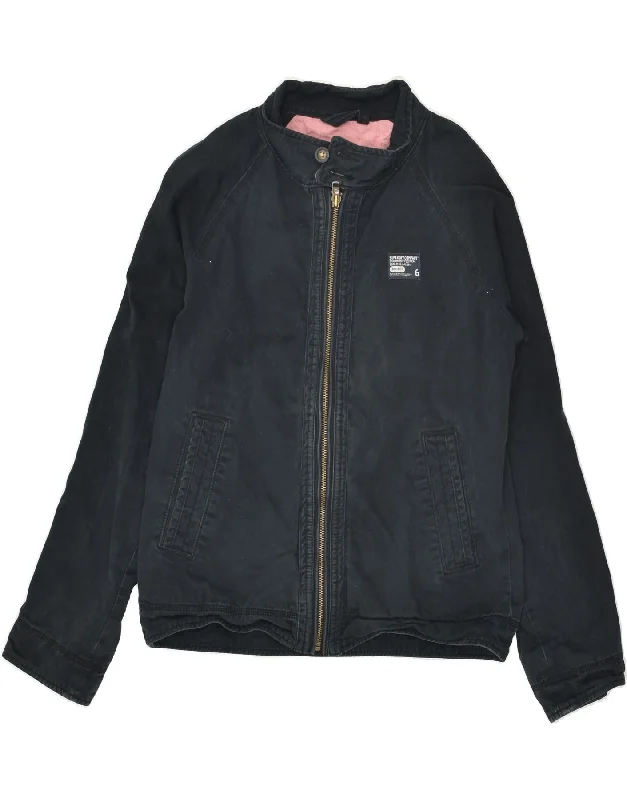 SUPERDRY Womens Bomber Jacket UK 18 XL Black Cotton