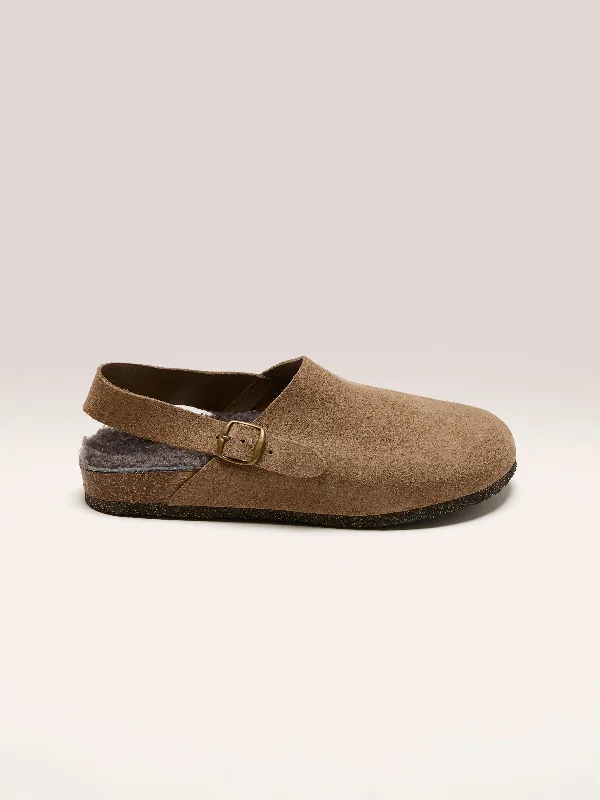 BOSABO | TAUPE SUEDE CLOGS