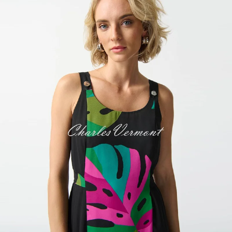 Joseph Ribkoff Tropical Leaf Print Dress - Style 242163