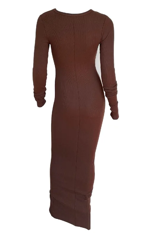 Long Sleeve Crewneck Maxi Dress