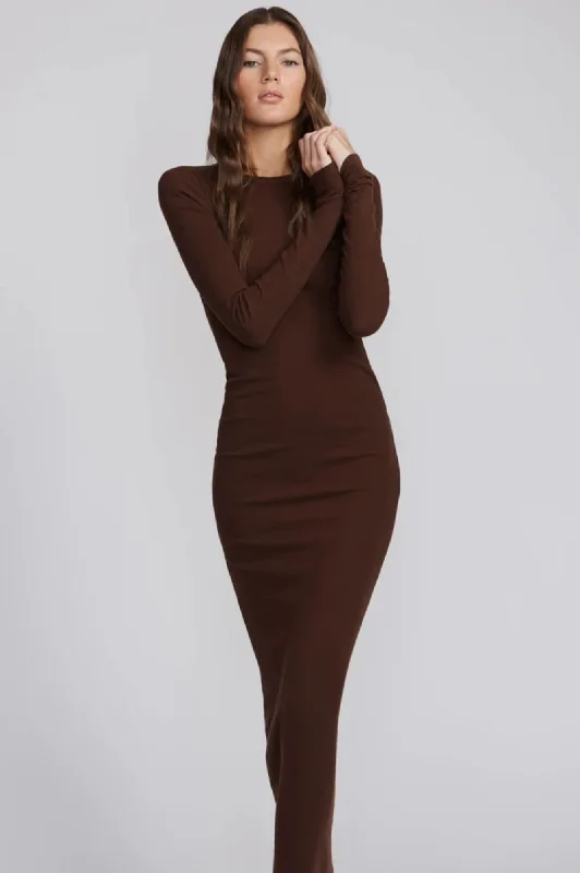 Long Sleeve Crewneck Maxi Dress