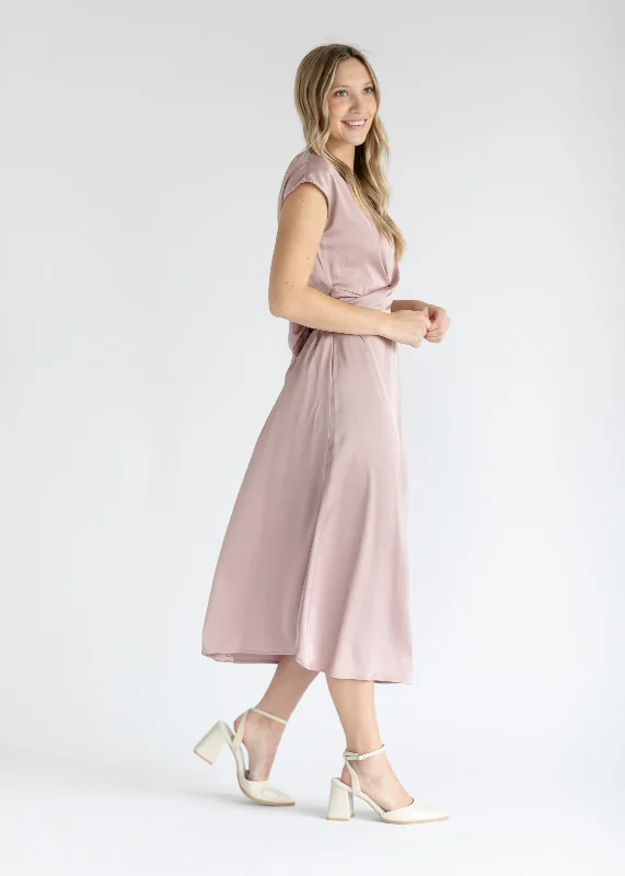 Satin Tie Waist Maxi Dress - FINAL SALE