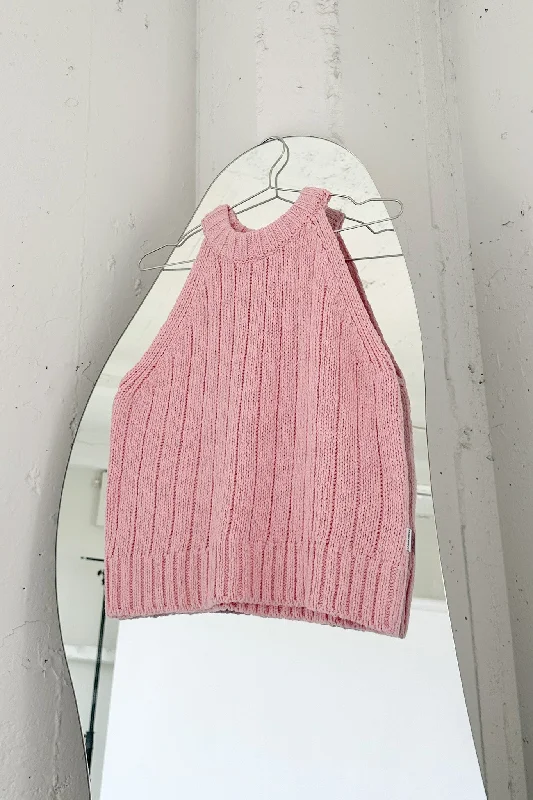 Claire Cotton Sweater Tank - Pink