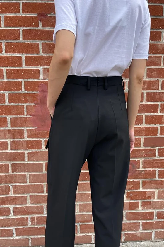 Holt Cargo Trousers in Black (Sold Out)