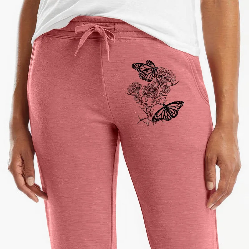 Narrowleaf Milkweed with Monarchs - Women's Cali Wave Jogger Sweatpants