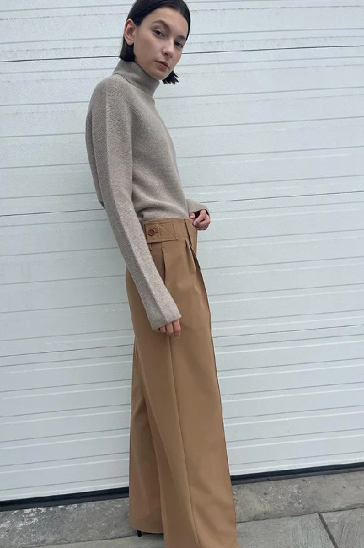 Ulla Wide Leg Trousers in Camel