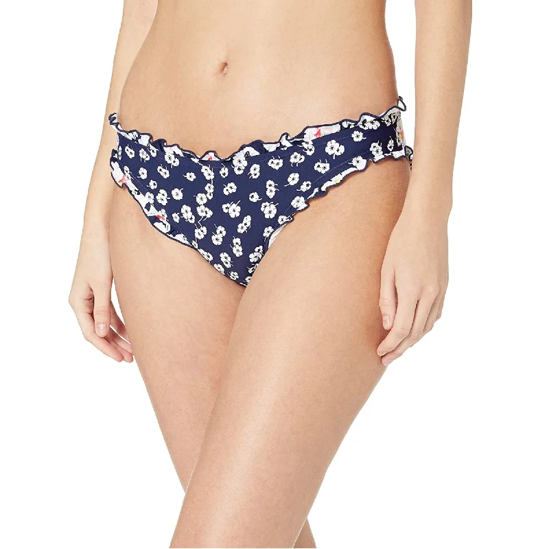 Anne Cole Studio Women's Shirred Back Bikini Bottom, Blue Floral, XS