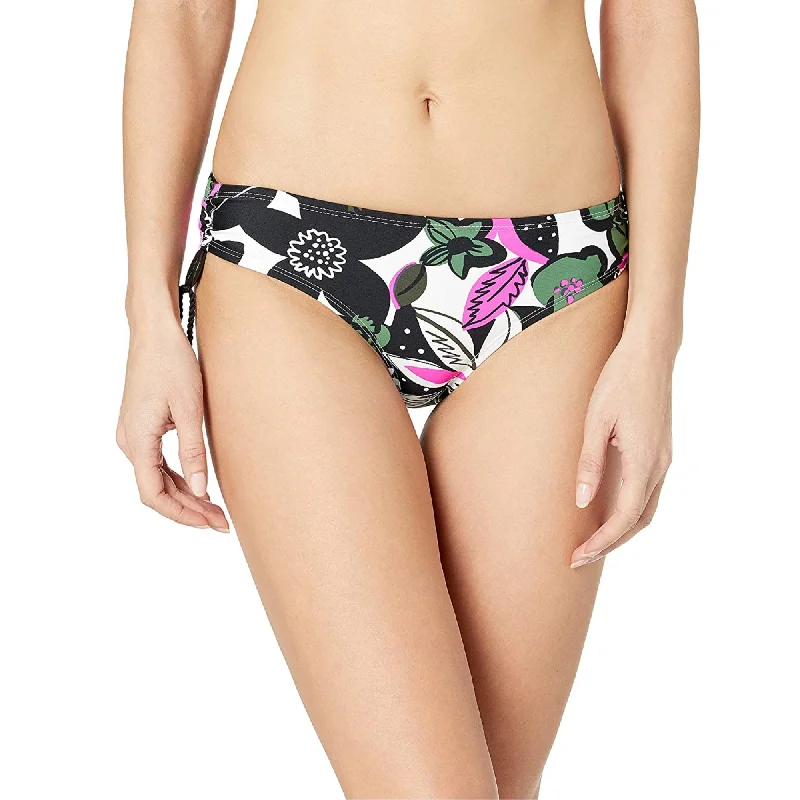 Anne Cole Women's Side Tie Adjustable Bikini Bottom, Green Floral, XS