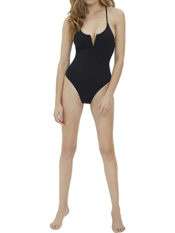 Klara Womens Padded High Leg One-Piece Swimsuit