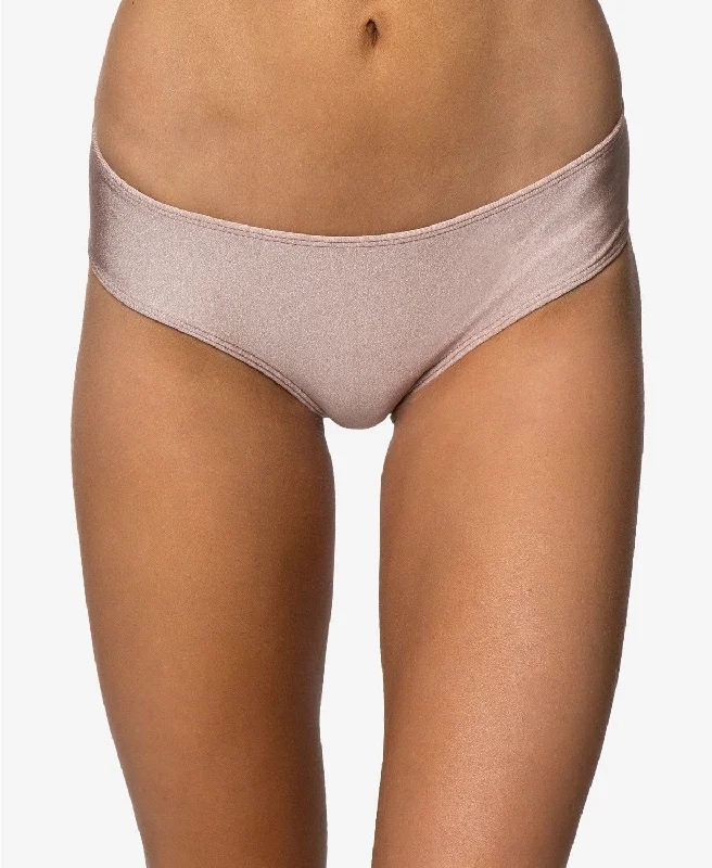 O'Neill Women's Cozmo Shiny Cheeky Hipster Bikini Bottoms, Rose, S