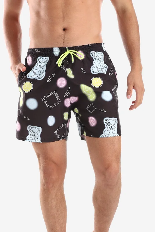 Side Pockets Crabs Patterned Shorts (1273) - White Rabbit