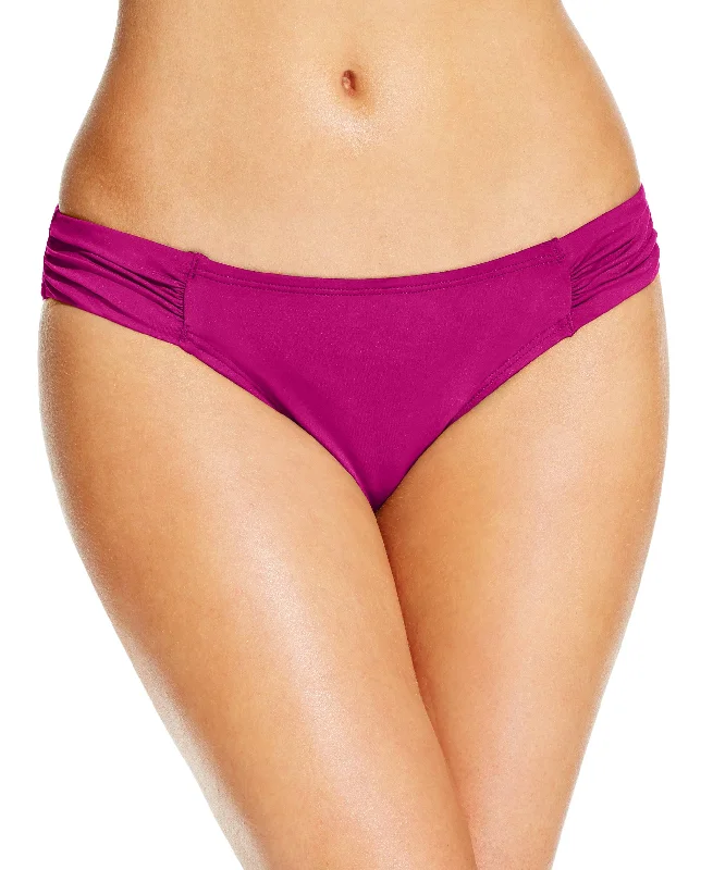 Tommy Bahama Women's Ruched Side-Tab Hipster Bikini Bottom, Purple, S