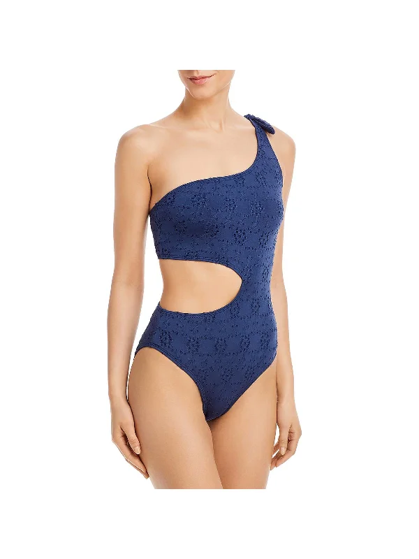 Womens One-Shoulder Monokini One-Piece Swimsuit