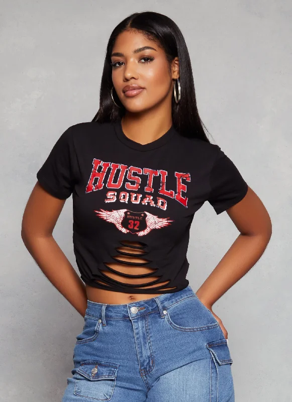 Hustle Squad Laser Cut Tee