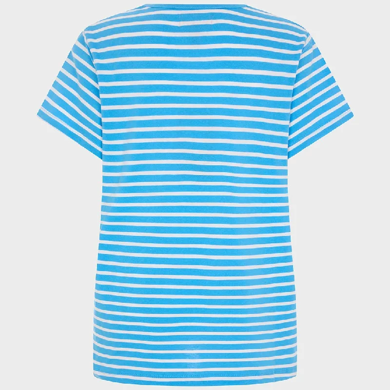 Ladies Striped Vneck T-Shirt