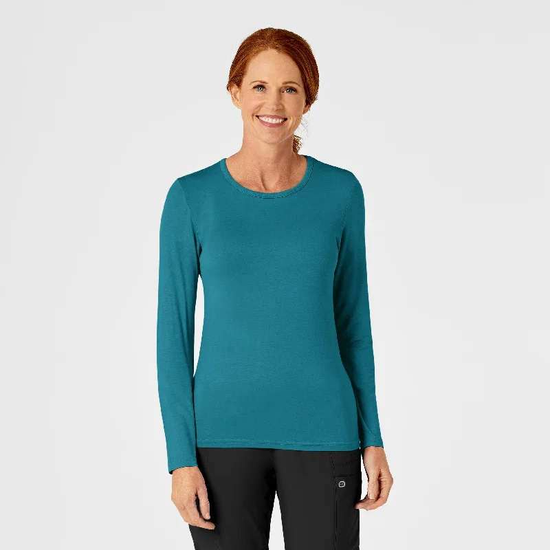 Long Sleeve Silky Tee - Bay Blue