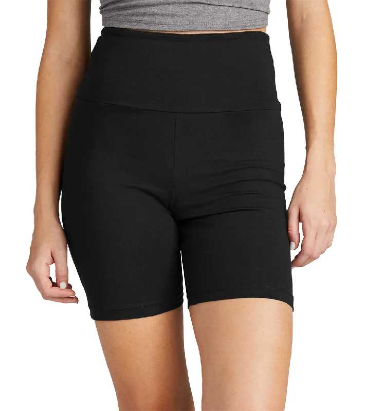 District Women’s Flex High-Waist Bike Shorts Black