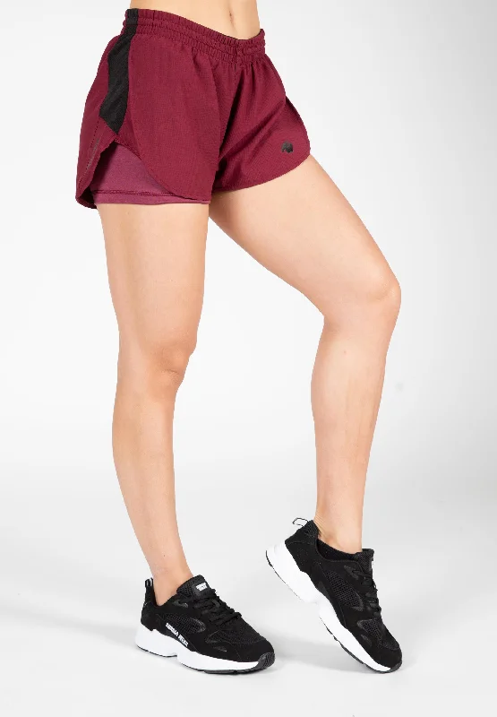 Salina 2-In-1 Shorts - Burgundy Red