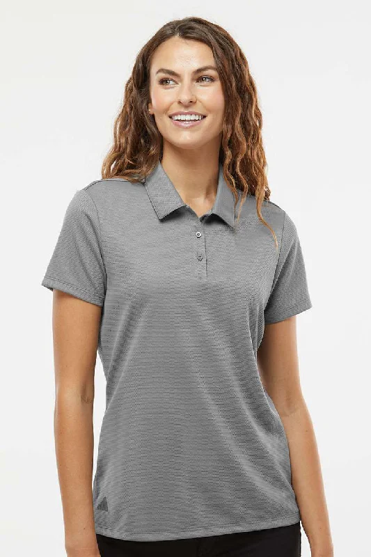 Adidas Womens Micro Pique Short Sleeve Polo Shirt - Grey - NEW