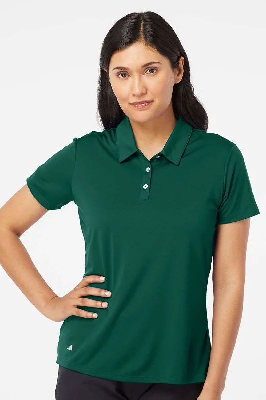 Adidas Womens Performance UPF 50+ Short Sleeve Polo Shirt - Collegiate Green - NEW