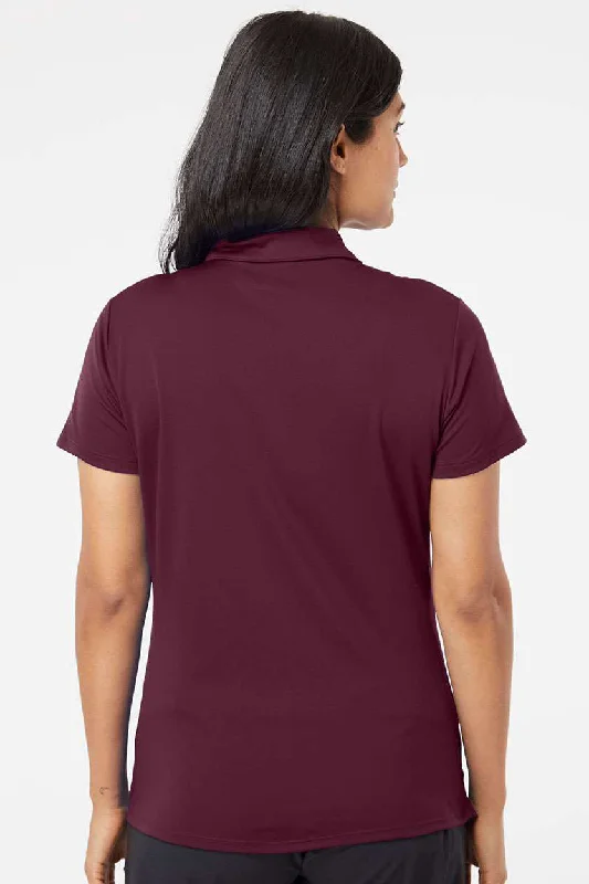 Adidas Womens Performance UPF 50+ Short Sleeve Polo Shirt - Maroon - NEW