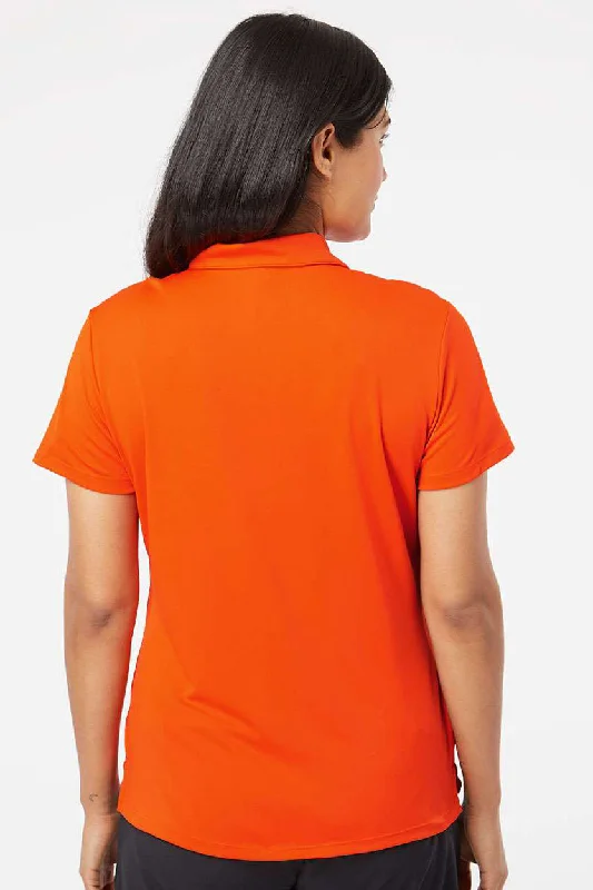 Adidas Womens Performance UPF 50+ Short Sleeve Polo Shirt - Orange - NEW