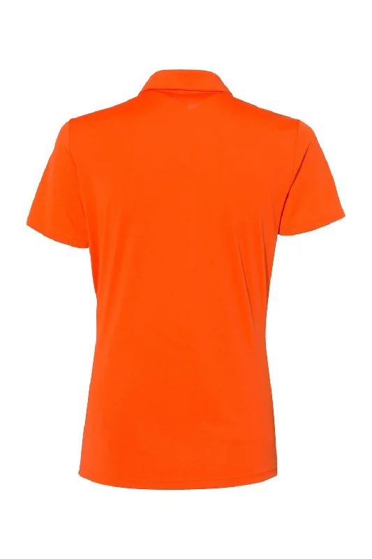 Adidas Womens Performance UPF 50+ Short Sleeve Polo Shirt - Orange - NEW