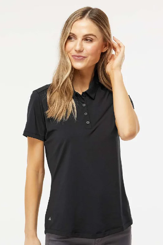 Adidas Womens Ultimate Moisture Wicking Short Sleeve Polo Shirt - Black - NEW