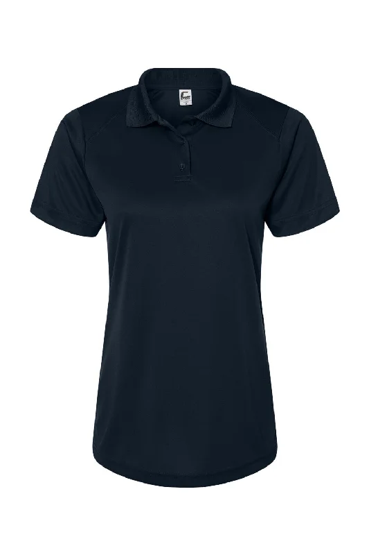 C2 Sport Womens Moisture Wicking Short Sleeve Polo Shirt - Navy Blue - NEW