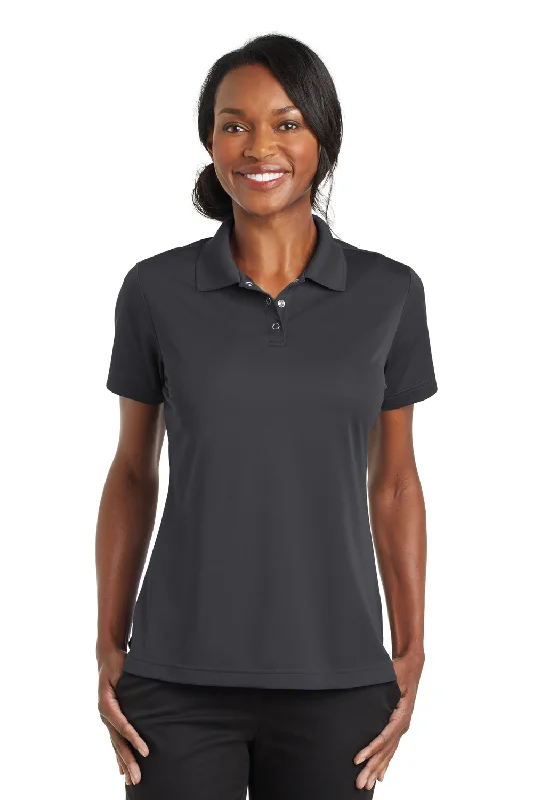 CornerStone Womens Gripper Moisture Wicking Short Sleeve Polo Shirt - Iron Grey - Closeout