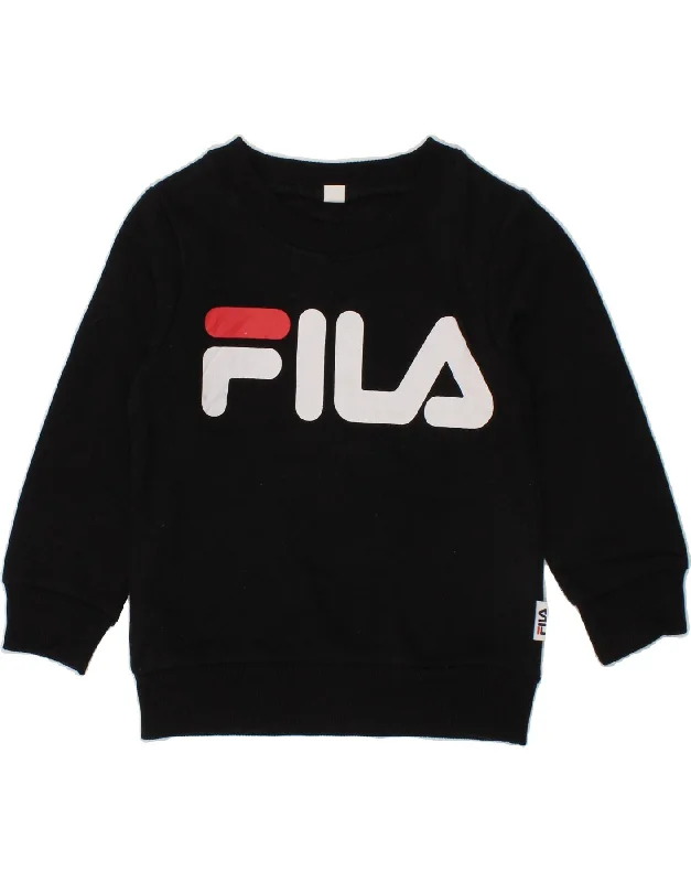 FILA Baby Boys Graphic Sweatshirt Jumper 18-24 Months Black