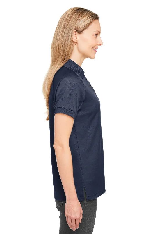 Harriton Womens Charge Moisture Wicking Short Sleeve Polo Shirt - Dark Navy Blue