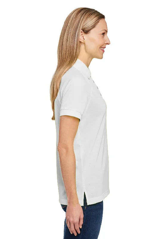 Harriton Womens Charge Moisture Wicking Short Sleeve Polo Shirt - White