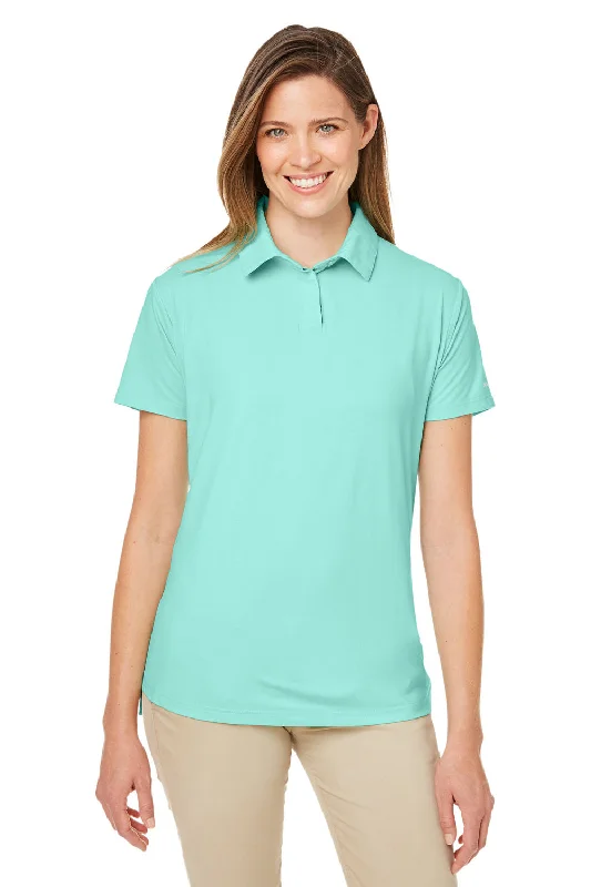 Nautica Womens Saltwater UV Protection Short Sleeve Polo Shirt - Cool Mint Green