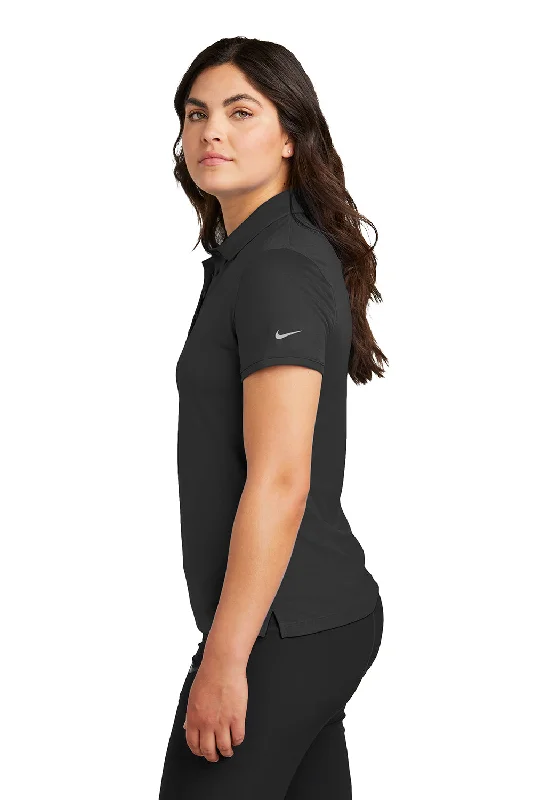 Nike Womens Victory Dri-Fit Moisture Wicking Short Sleeve Polo Shirt - Black