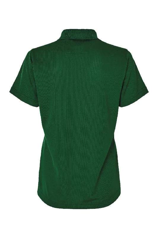 Paragon Womens Saratoga Performance Moisture Wicking Mini Mesh Short Sleeve Polo Shirt - Hunter Green - NEW