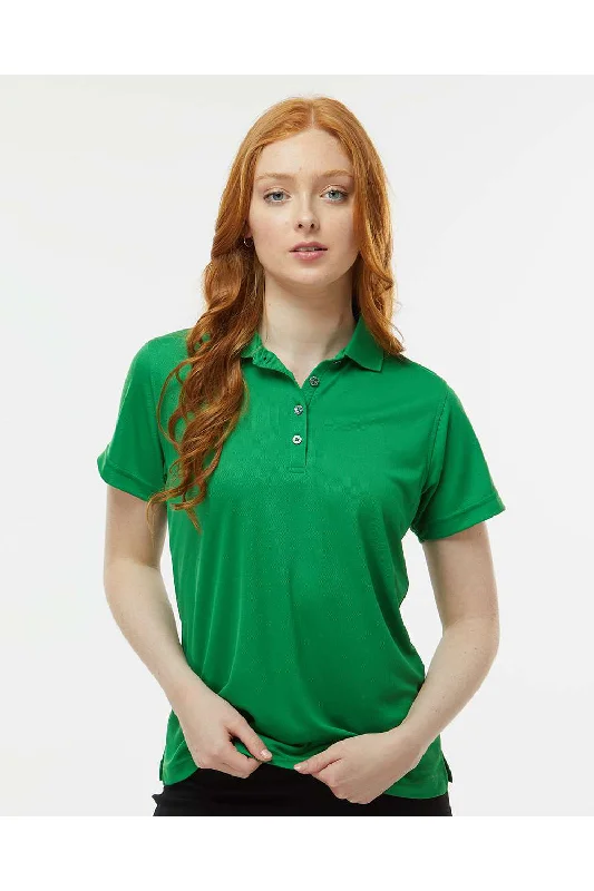 Paragon Womens Saratoga Performance Moisture Wicking Mini Mesh Short Sleeve Polo Shirt - Kelly Green - NEW