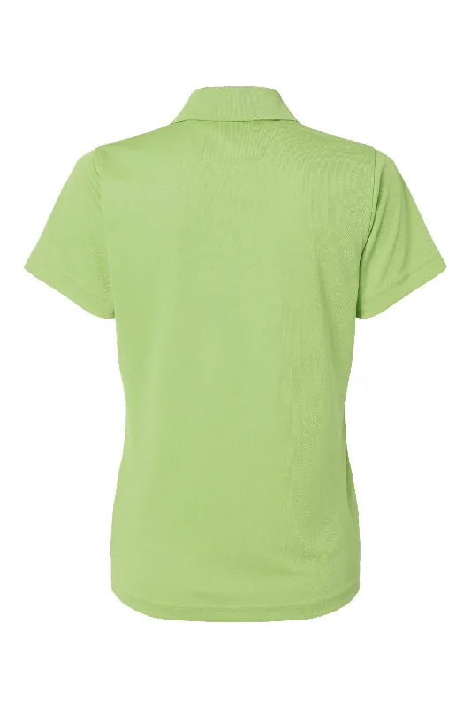 Paragon Womens Saratoga Performance Moisture Wicking Mini Mesh Short Sleeve Polo Shirt - Kiwi Green - NEW