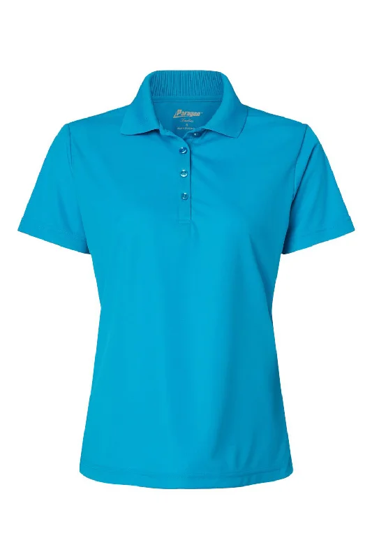 Paragon Womens Sebring Performance Moisture Wicking Short Sleeve Polo Shirt - Turquoise Blue - NEW