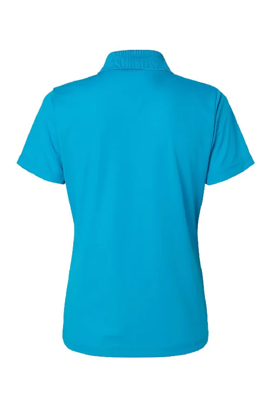 Paragon Womens Sebring Performance Moisture Wicking Short Sleeve Polo Shirt - Turquoise Blue - NEW