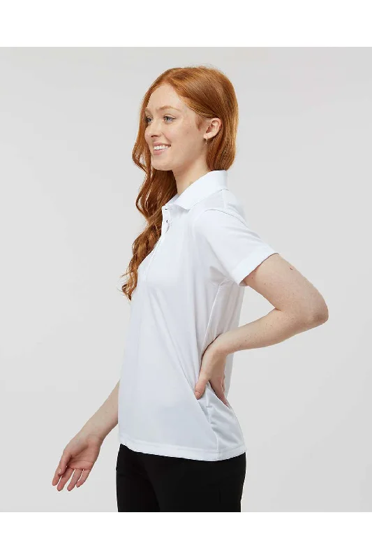 Paragon Womens Sebring Performance Moisture Wicking Short Sleeve Polo Shirt - White - NEW