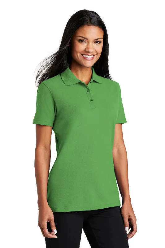 Port Authority Womens Moisture Wicking Short Sleeve Polo Shirt - Vine Green - Closeout