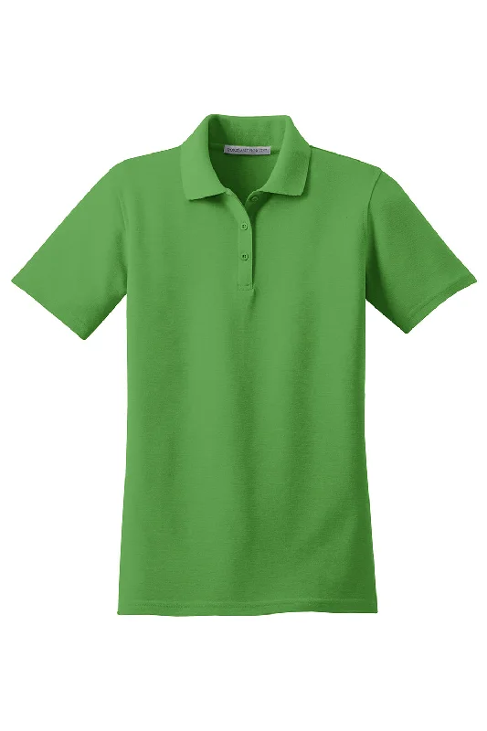 Port Authority Womens Moisture Wicking Short Sleeve Polo Shirt - Vine Green - Closeout