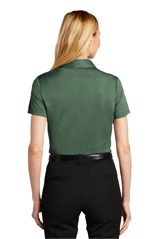 Port Authority Womens Silk Touch Performance Moisture Wicking Short Sleeve Polo Shirt - Heather Green Glen