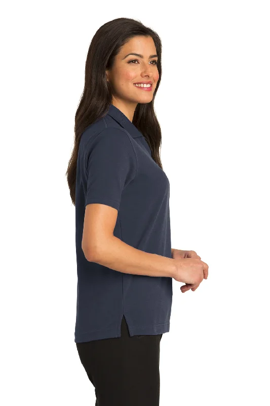 Port Authority Womens Rapid Dry Moisture Wicking Short Sleeve Polo Shirt - Classic Navy Blue