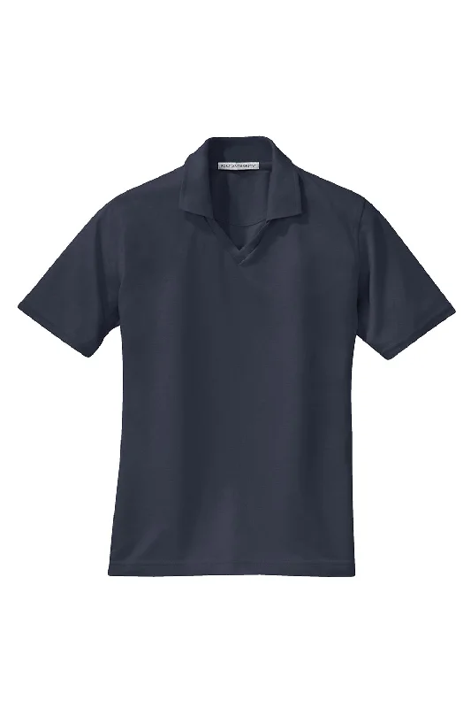 Port Authority Womens Rapid Dry Moisture Wicking Short Sleeve Polo Shirt - Classic Navy Blue